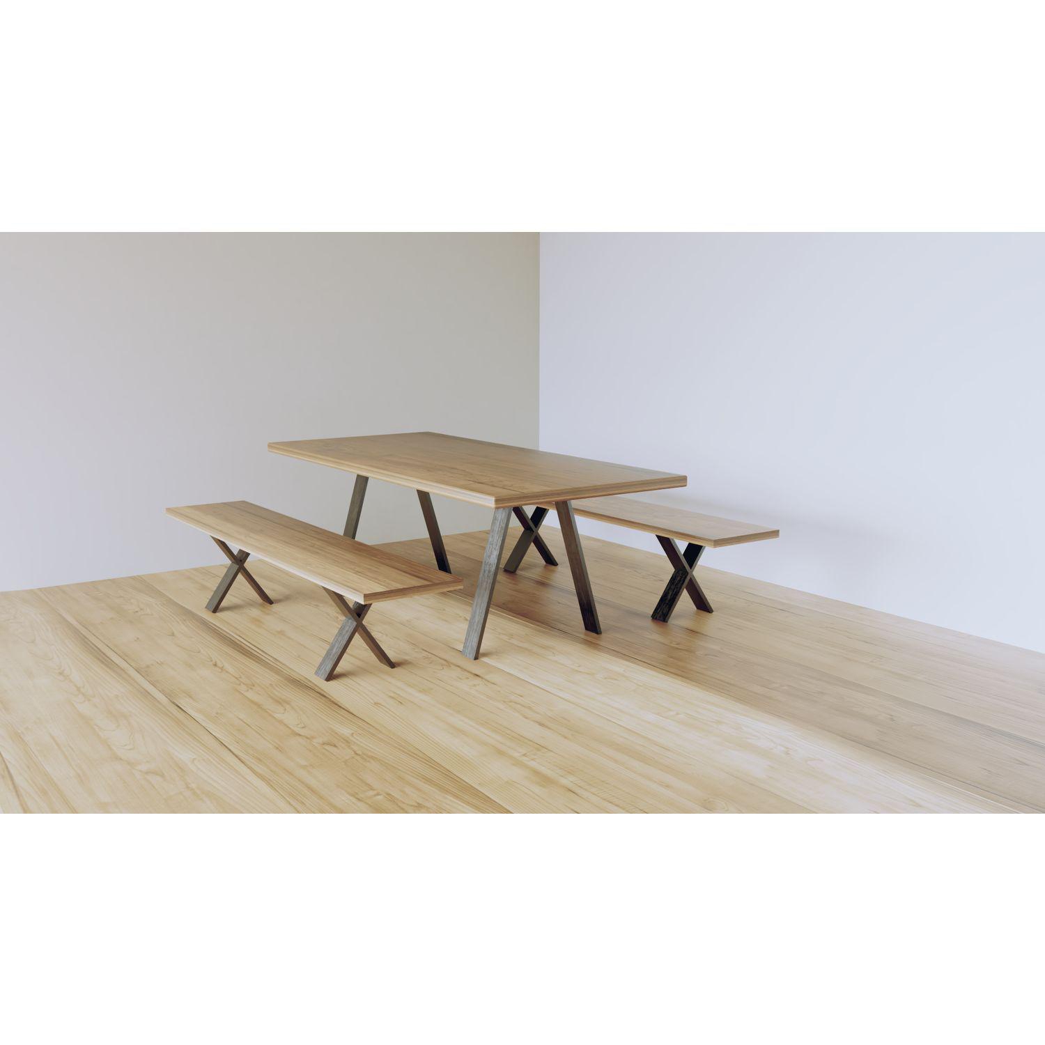 Simausrom Bankkufe A-Form Breite 380 mm Schwarzstahl schutzlackiert