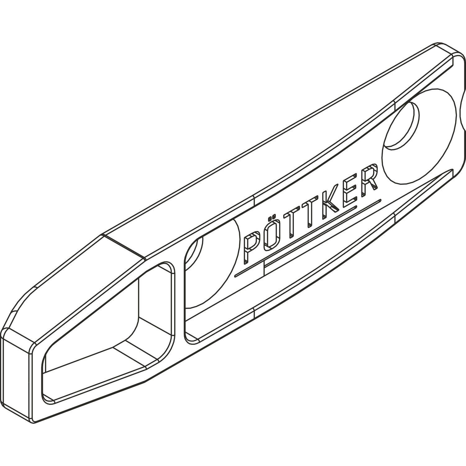 Ausgleichssicherung Alu 77 FRONTSLIDE Kunststoff silber