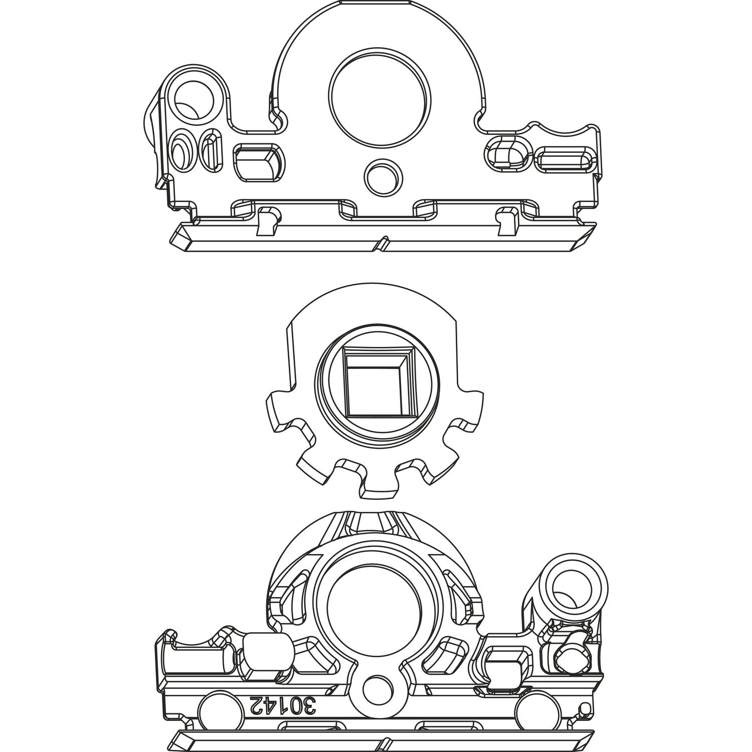 Maco #103835 MACO Reparaturset für Getriebekasten Ersatzgetriebenuss Dornmaß 15 mm