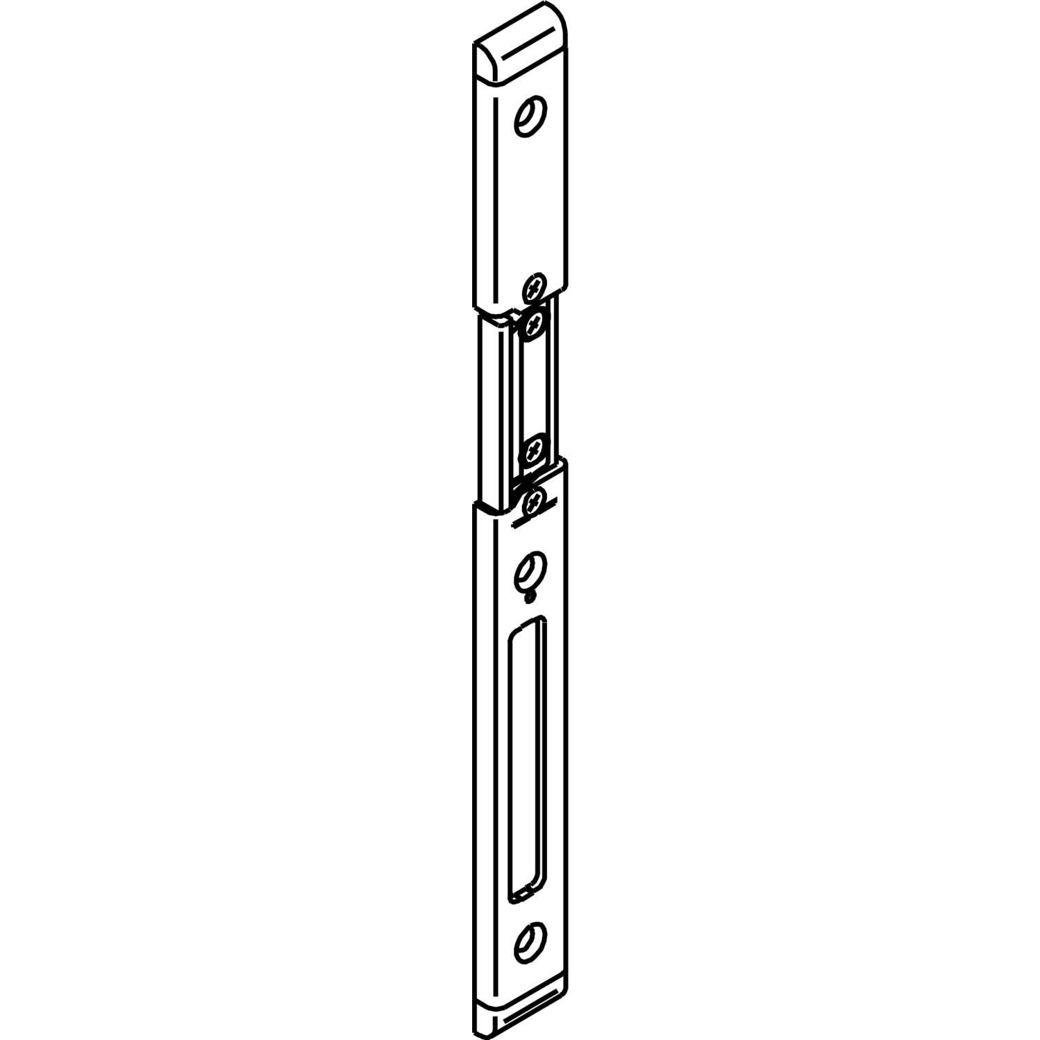GU Schließblech GU-Secury verstellbar rechts, Falz 11/20 mm,verzinkt silber