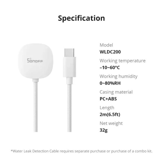 Sonoff Wasserleckerkennungskabel SNZB-05P