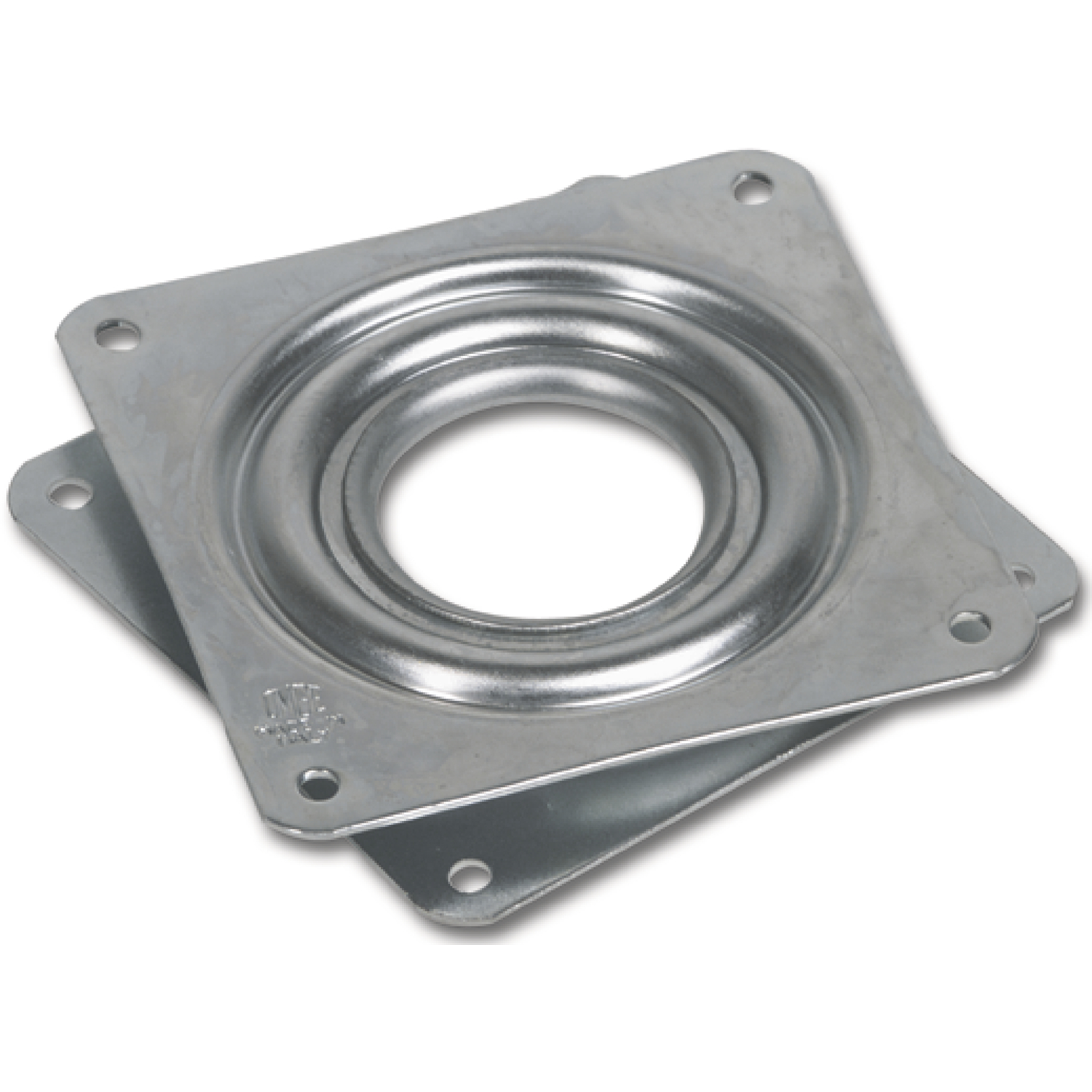 OMGE Kugellager-Schwenkplatte 81 x 81 mm, Höhe 9 mm, Stahl verzinkt