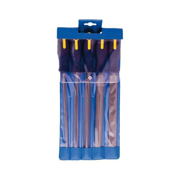 BLU-DAN Chrominox-Werkstatt-Feilensatz 5-teilig Hieb 2/250 mm