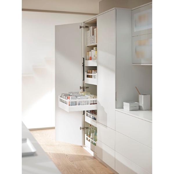 blum SPACE TOWER TANDEMBOX antaro mit Reling NL500 KB450 weiß