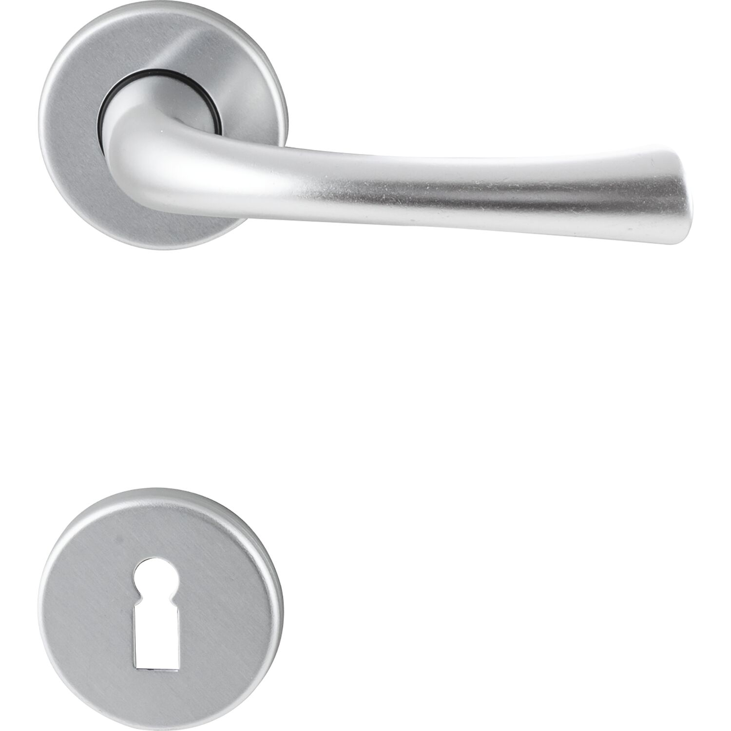 ninka Drückergarnitur FLORENZ - auf Rosette BB, 38 - 42, Aluminium silber eloxiert