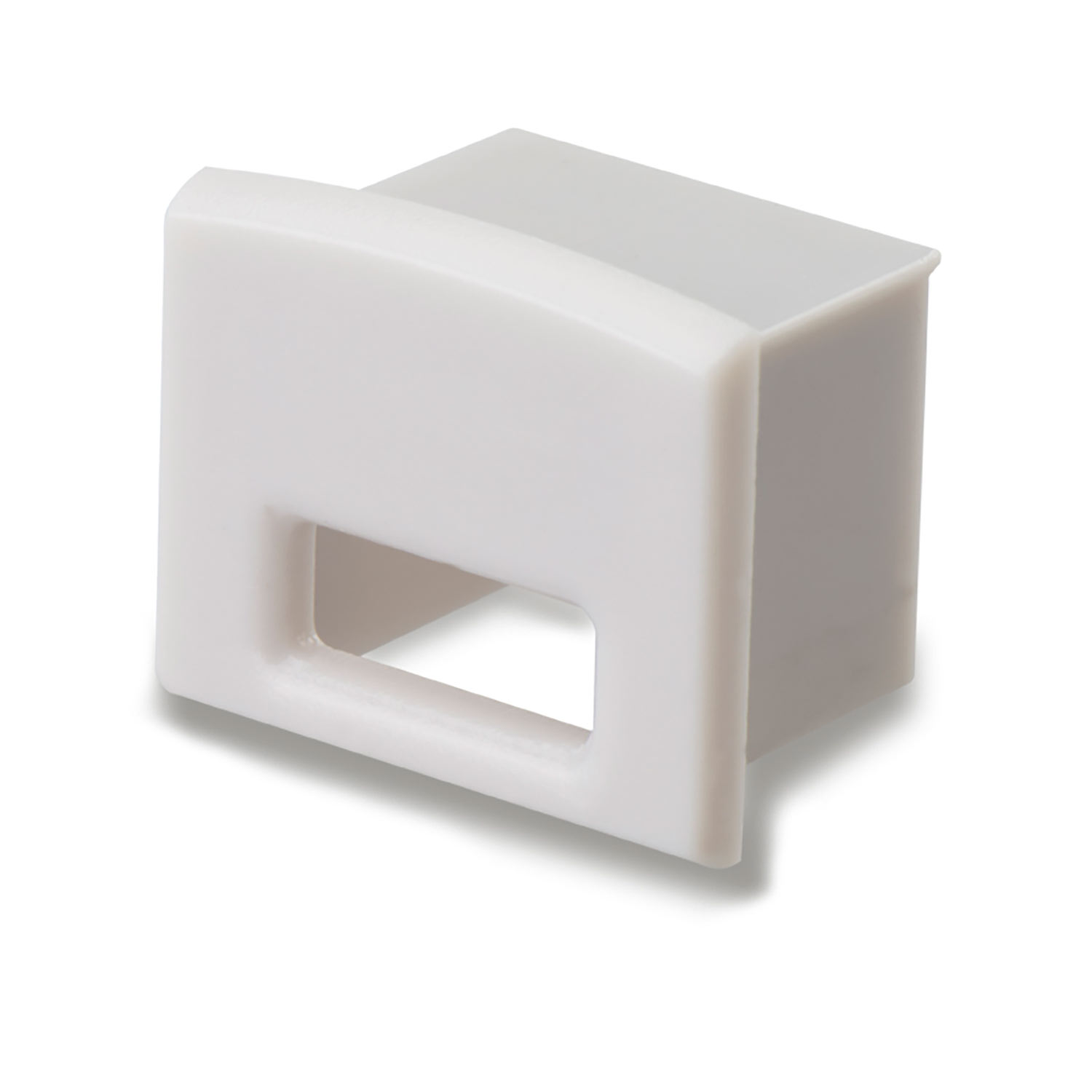 ISOLED Endkappe EC11 für SURF12 BORDERLESS inkl. COVER3 mit Kabelausgang PVC grauweiß