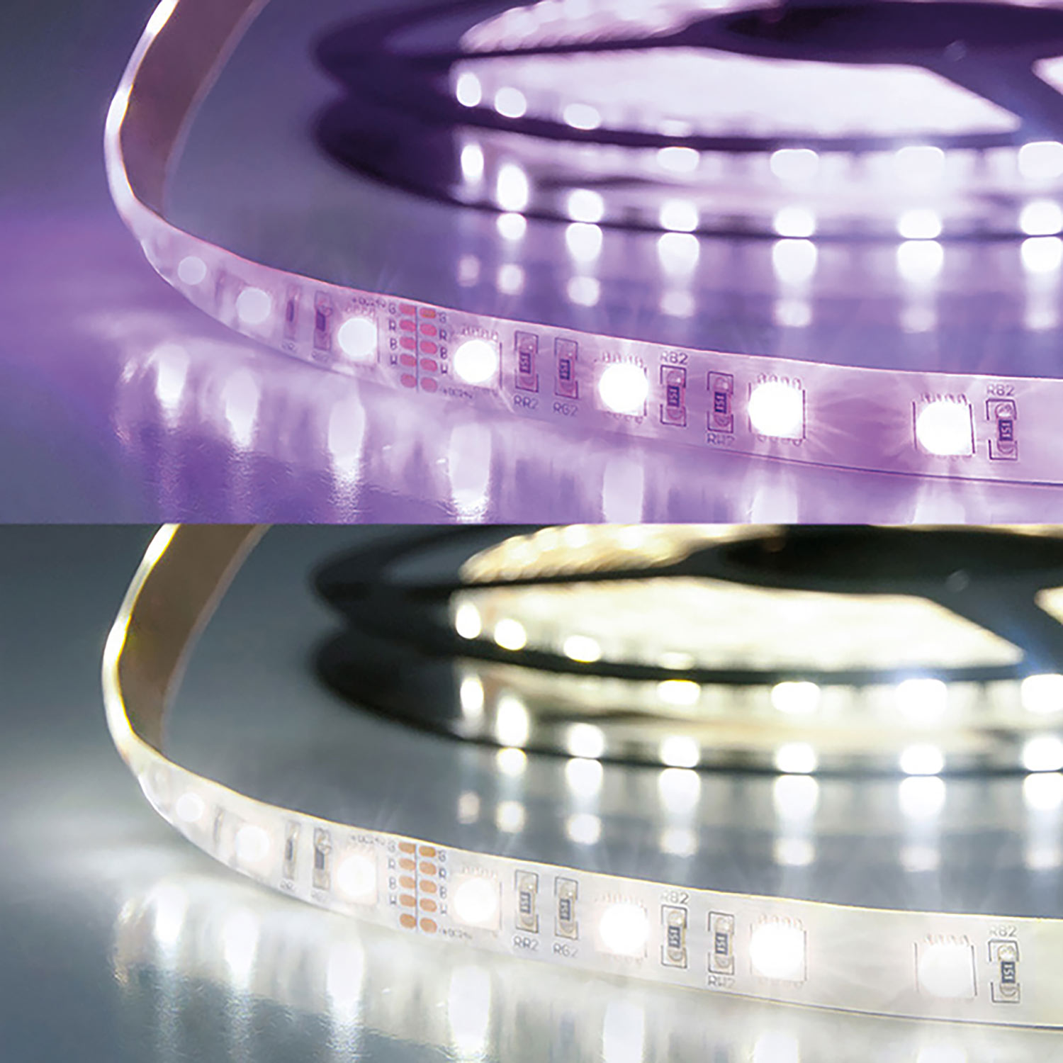 ISOLED LED SIL RGB+KW Flexband 24V DC 19W IP20 4in1 Chip 5m Rolle 60 LED/m