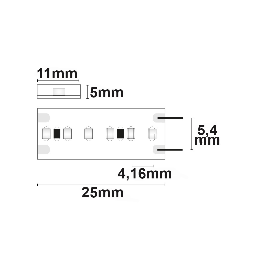 ISOLED LED CRI927 Linear11 Flexband 24V DC 10W IP54 2700K 5m Rolle 240 LED/m
