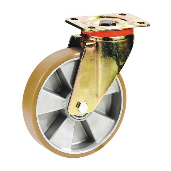 Dörner + Helmer Lenkrolle Polyurethan Alu-Druckguss-Felge 100 mm 250 kg