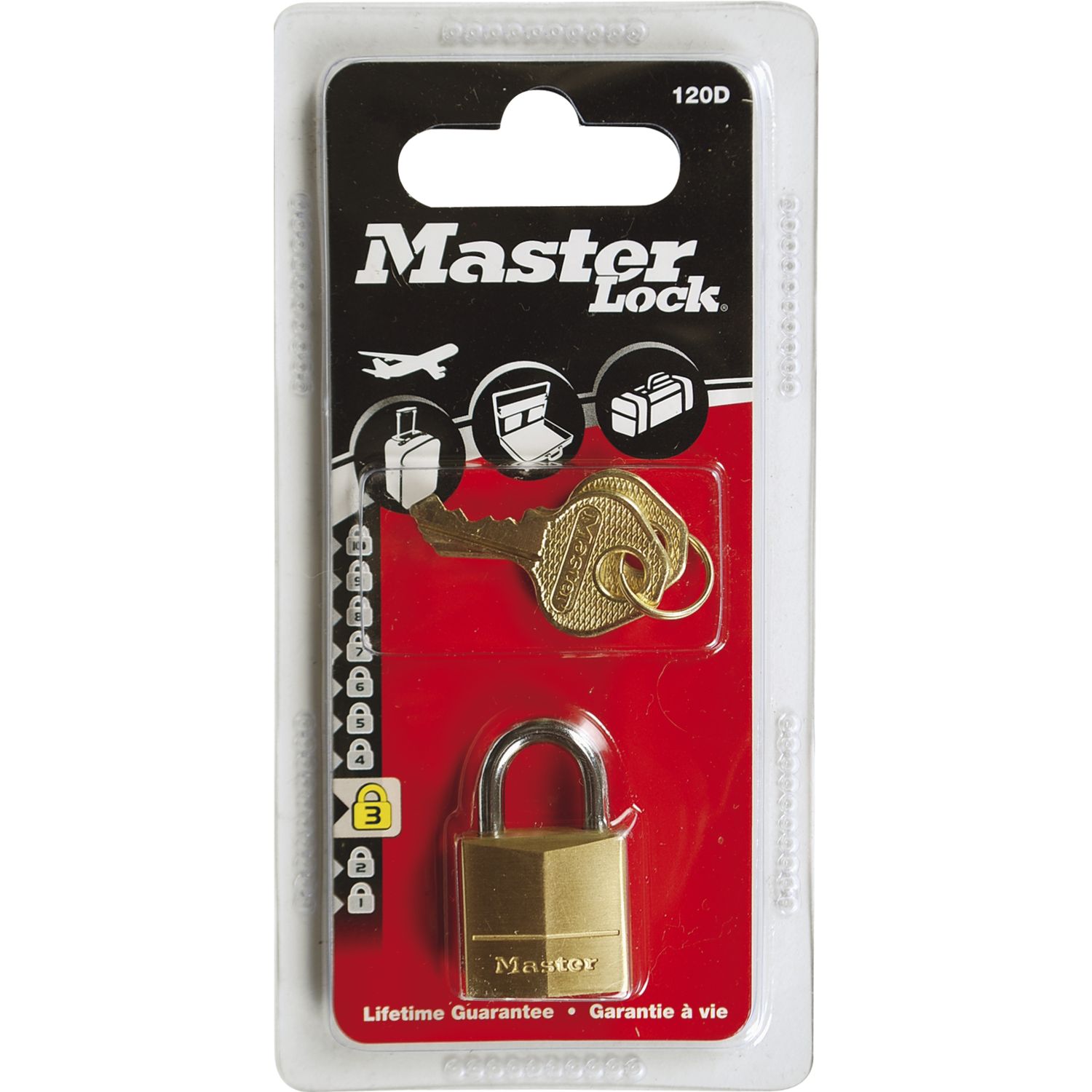 Master Lock Vorhangschloss 120 EURD Messing, Breite 20 mm, verschsp. SB