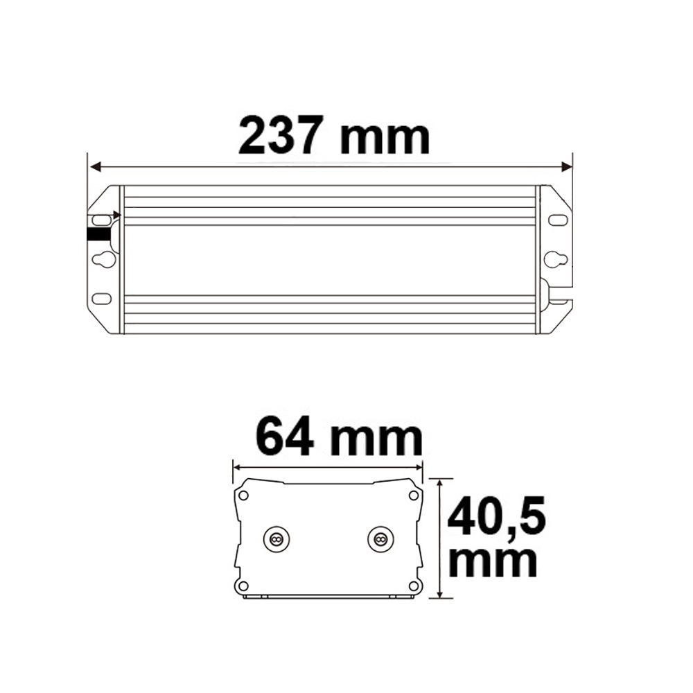ISOLED LED Trafo 24V/DC 20-100W dimmbar (Spannungssenke) IP65