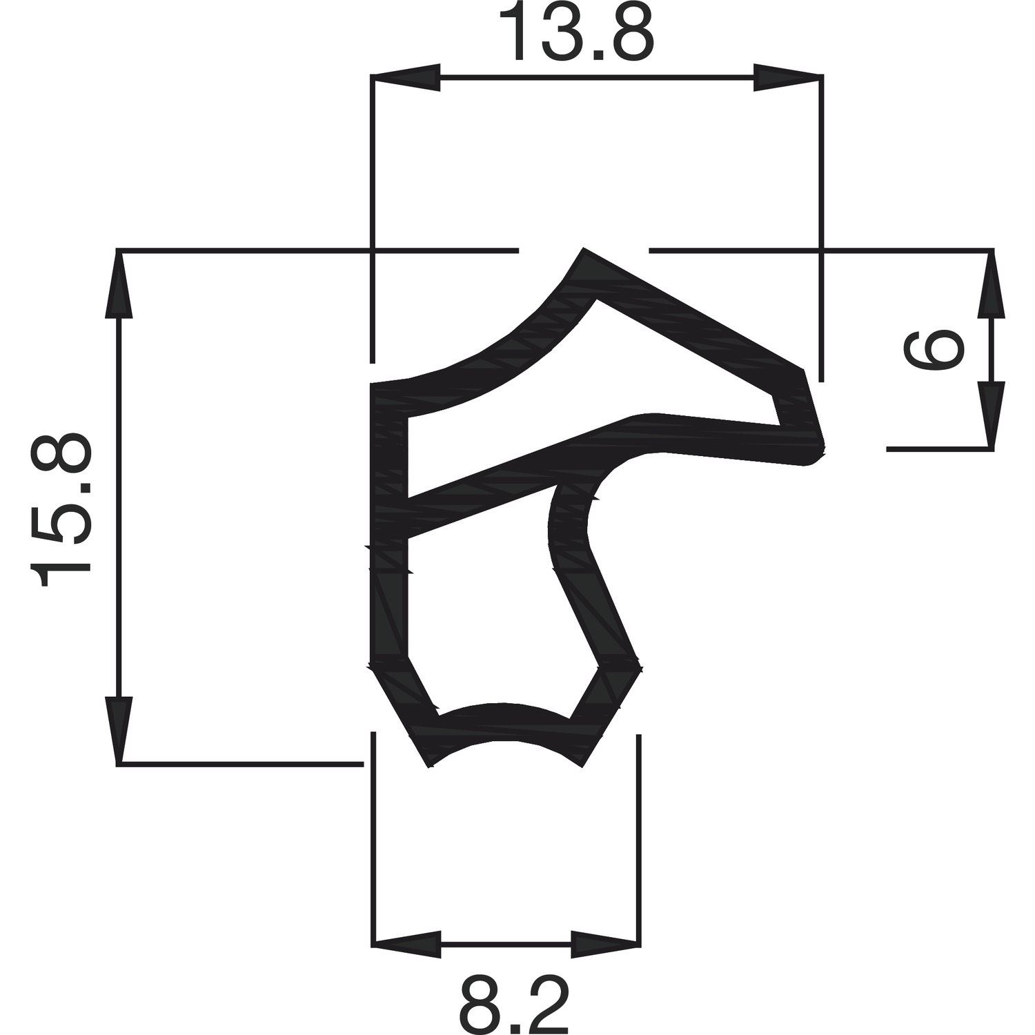 Stahlzargendichtung weiß Meter