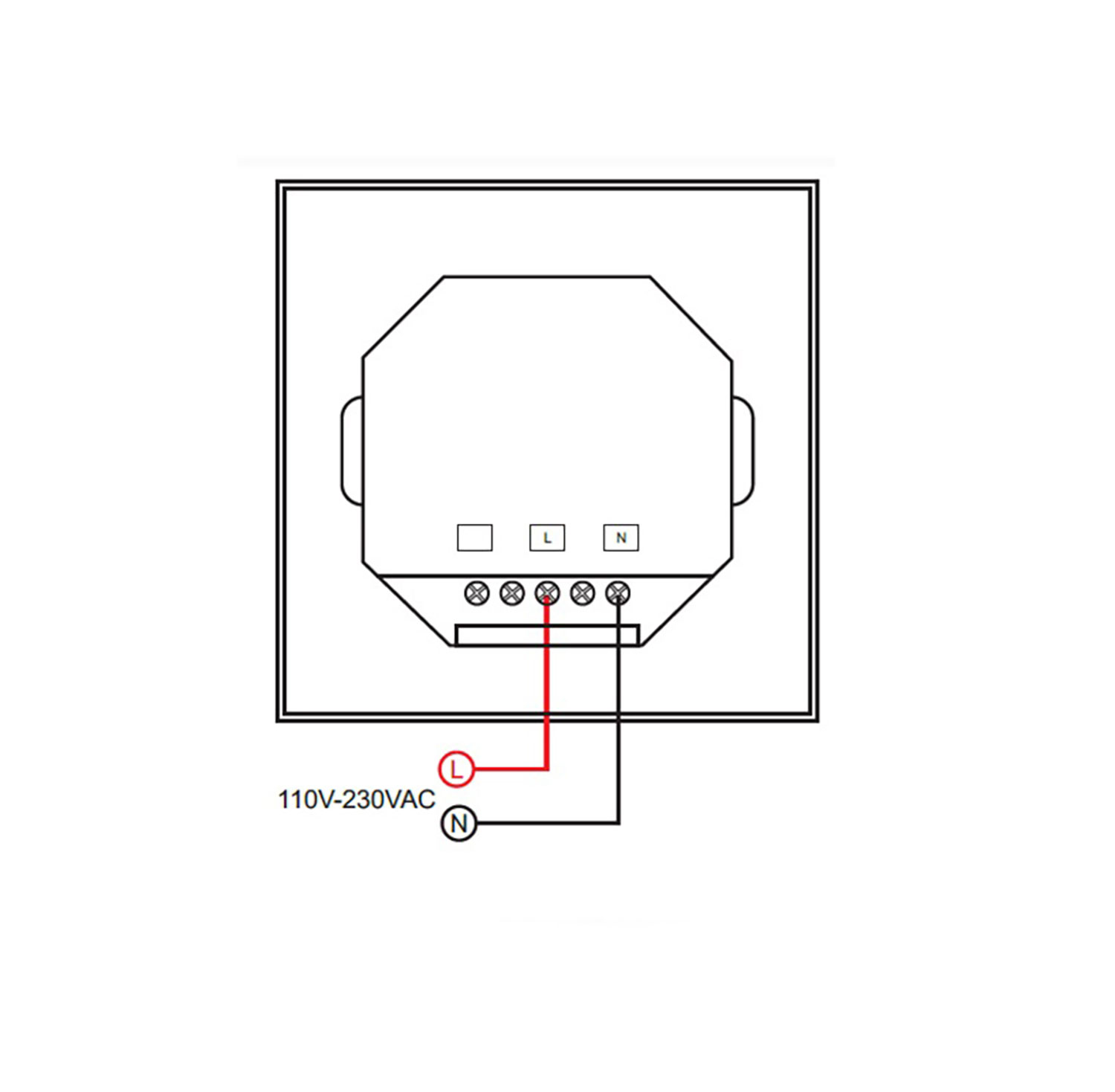 ISOLED Sys-One single color 4 Zonen Einbau-Touch-Funk-Fernbedienung 230V AC