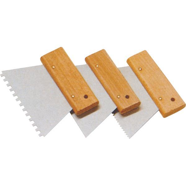 Schuller Zahnspachtel mit Holzgriffleiste Breite 180 mm Quadratzahnung 6,0 mm