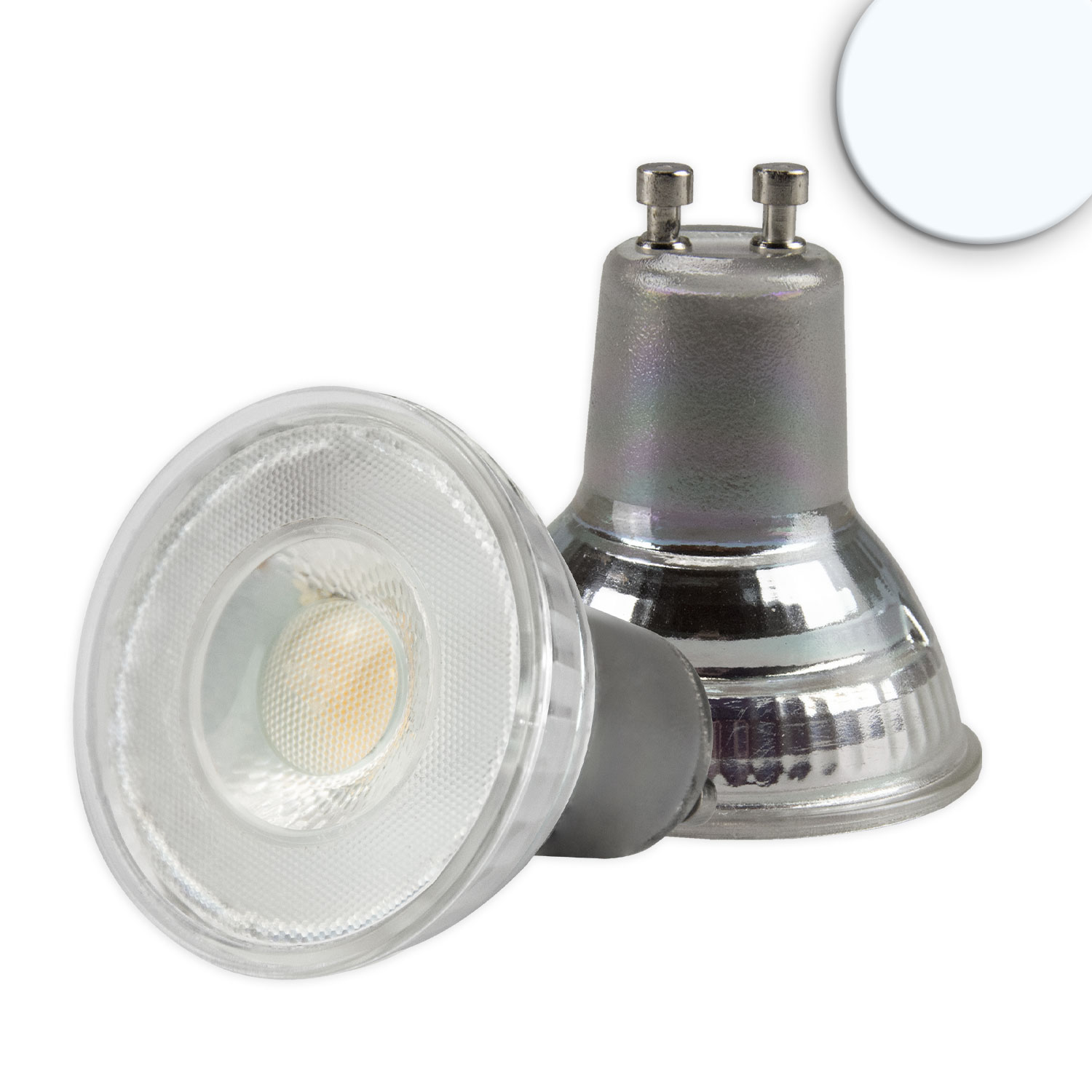 ISOLED GU10 LED Strahler 5W 45° prismatisch kaltweiß dimmbar CRI90