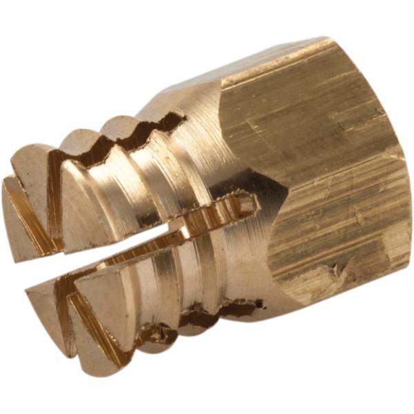 SCH Spreizmuffe sechskant M6 Länge 9mm Bohr ø8mm Messing blank