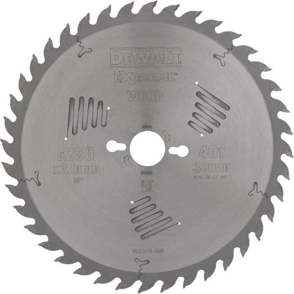 DeWalt Kreissägeblatt HW ø 250x3,0x30 mm Z40 Wechselzahn (WZ) positiv