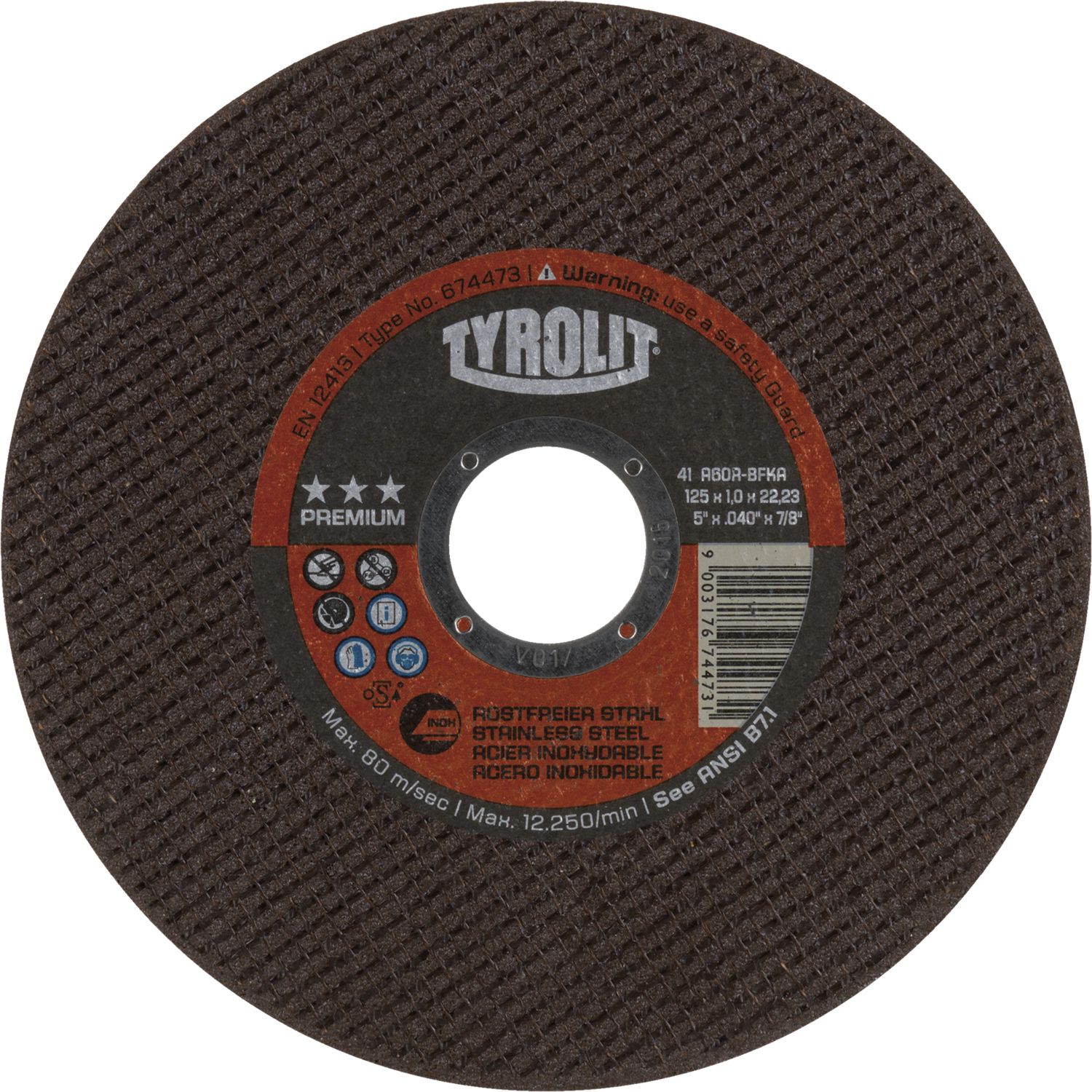 Tyrolit Trennscheibe gerade Premium*** 125 x 2.0 mm Inox Form 41