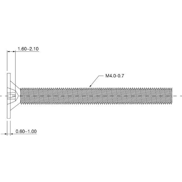 Griffschraube M 4x22mm Flach-Senkkopf mit TX 20 Stahl vernickelt