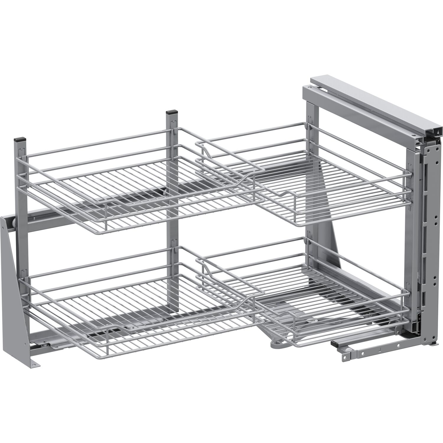 Vauth-Sagel VS COR Fold Eckauszug Set Classic KB 900 mm rechts Silber