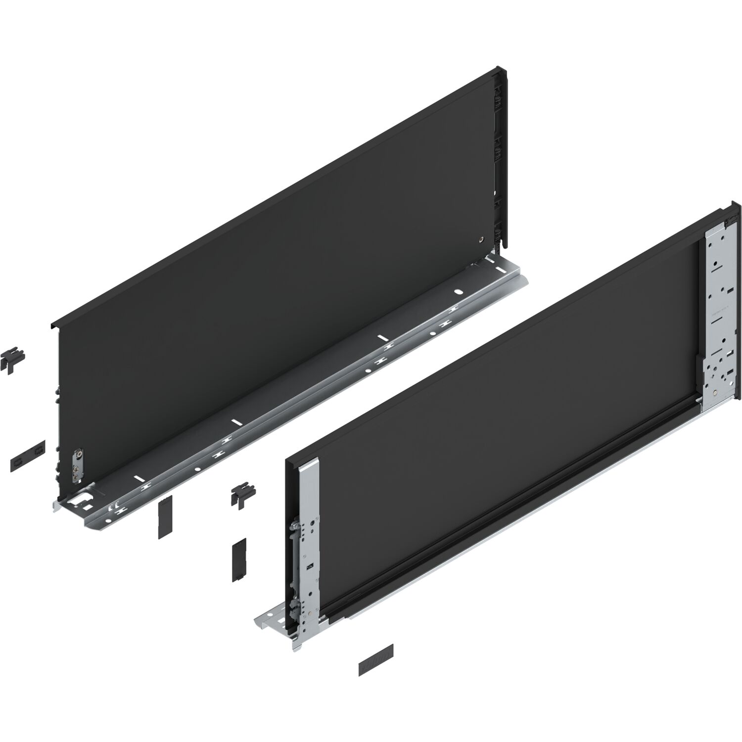 blum LEGRABOX special edition Innenzarge Höhe F, NL 650 mm, Carbonschwarz