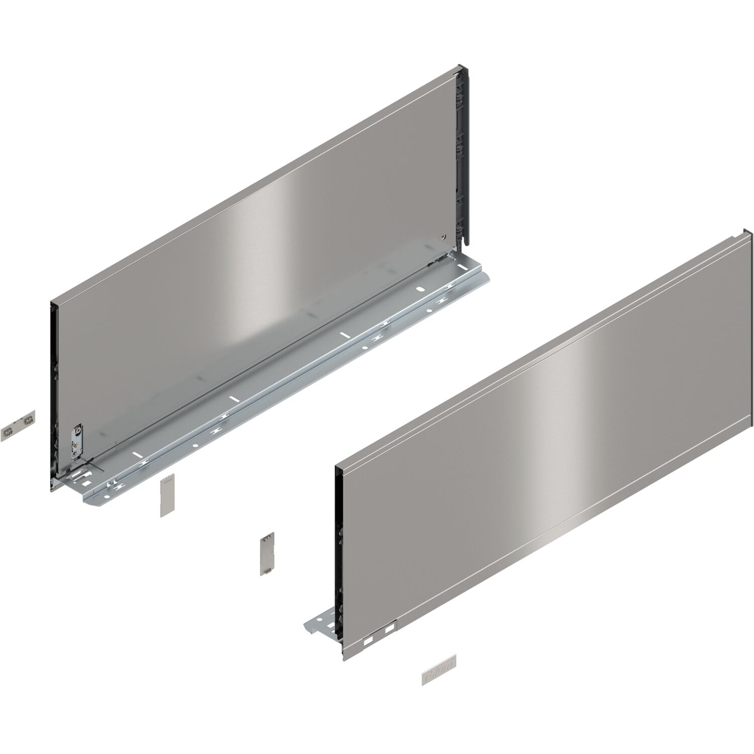 blum LEGRABOX pure Zarge Höhe F, NL 600, INOX (Anti-Fingerprint)