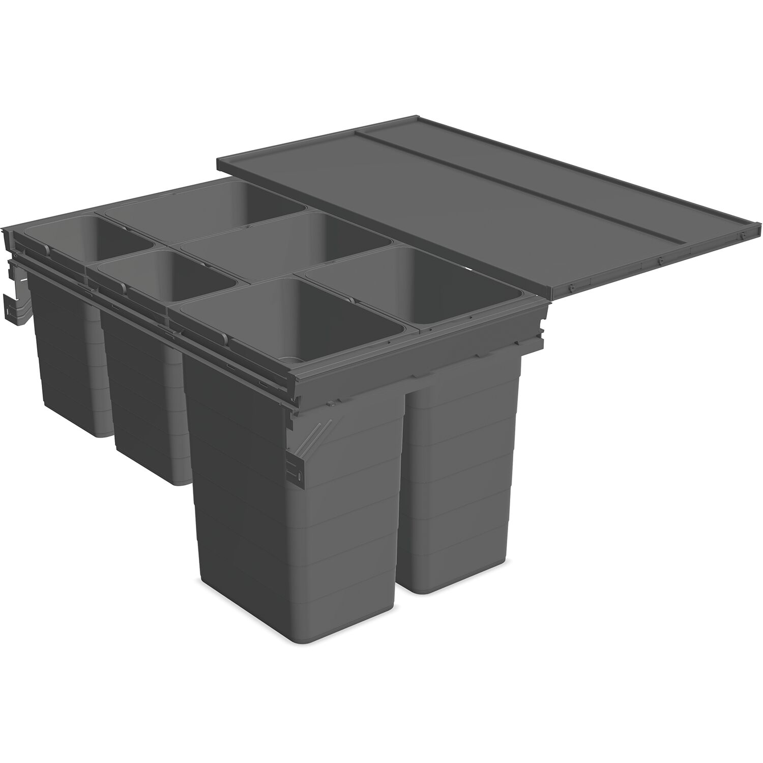 ninka Abfalltrennsystem Set eins2fünf Korpusbreite 900/NL 500mm Dunkelgrau