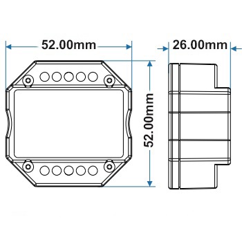 ISOLED Sys-Pro 2-Push Input Funk-Output für Switch/Dimm/CCT/ RGB/RGB+W Empfänger 100-240V