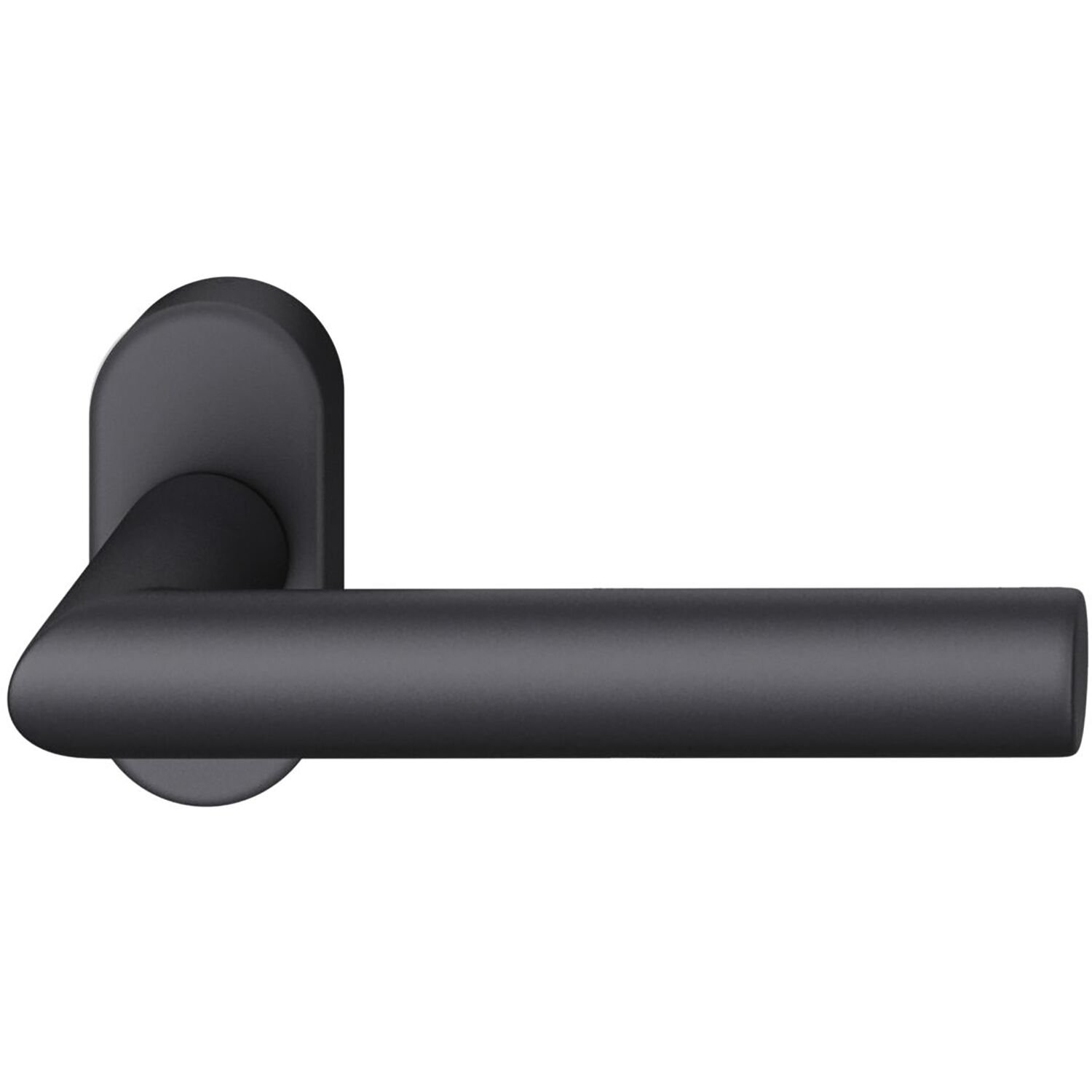 ninka FSB FH-Rahmentürdrücker 09 1076 Hochhaltefeder B ovale Rosette Aluminium schwarz