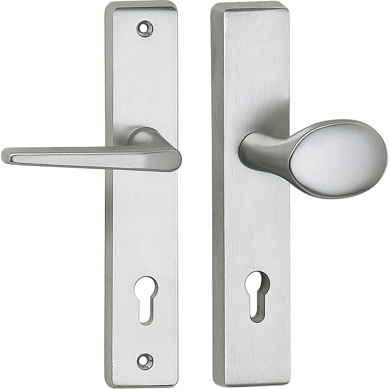 SH-Wechselgarnitur RIVA Knopf gekr., ohne Kzs., silber, 50 x 247 x 15