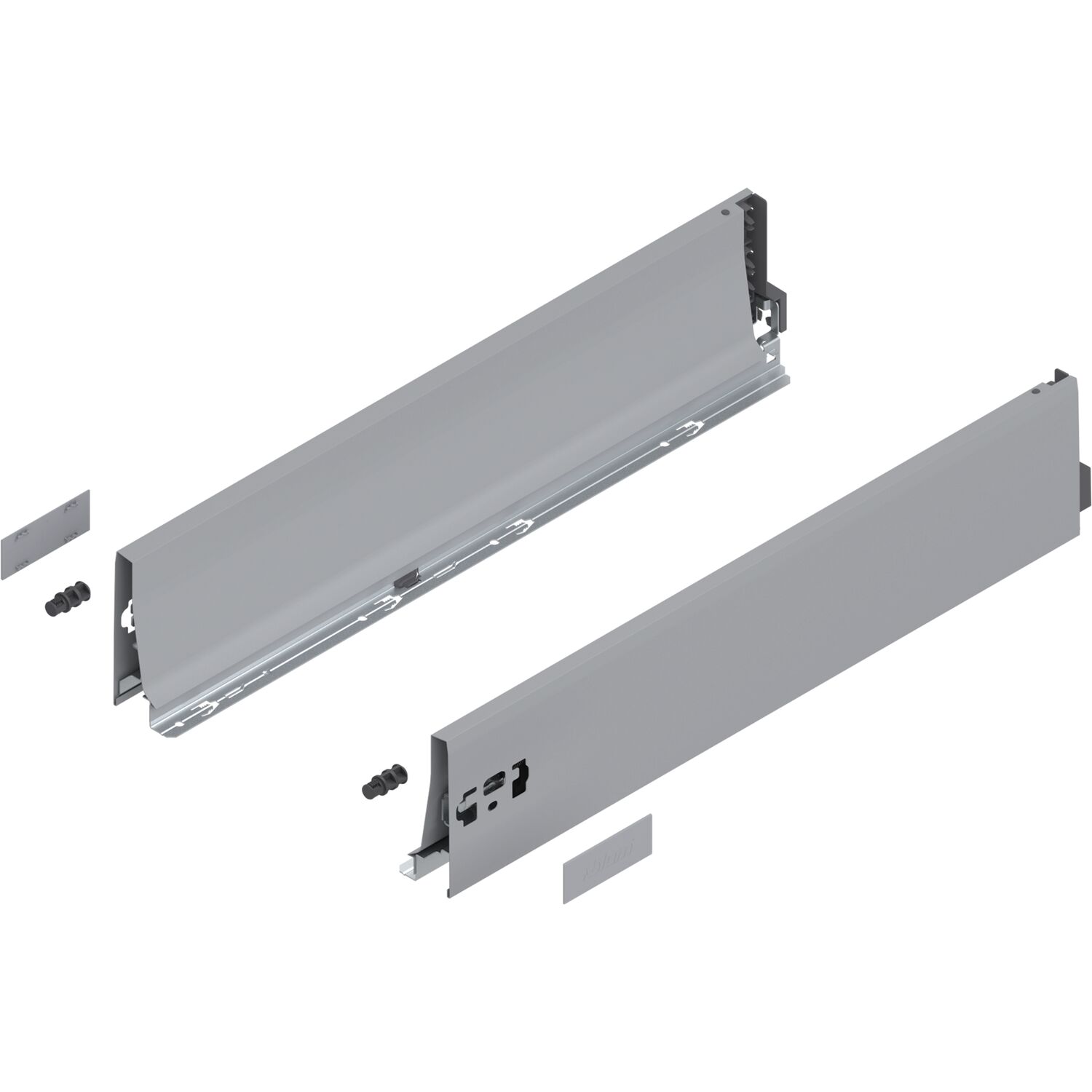 blum TANDEMBOX antaro Zarge Höhe K, NL 550, Stahl grau RAL 9006