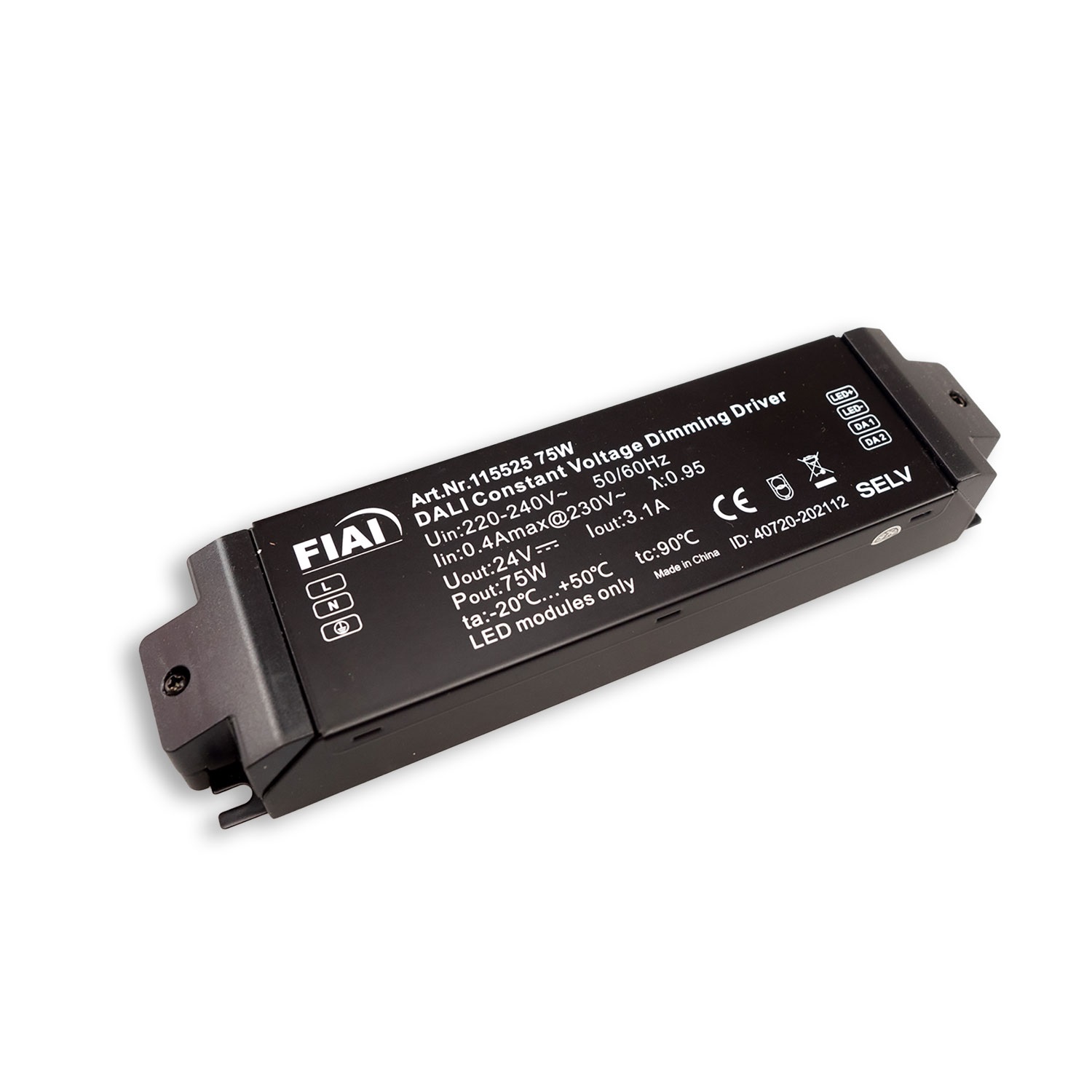 ISOLED LED PWM-Trafo 24V/DC 0-75W IP20 Push/DALI dimmbar SELV