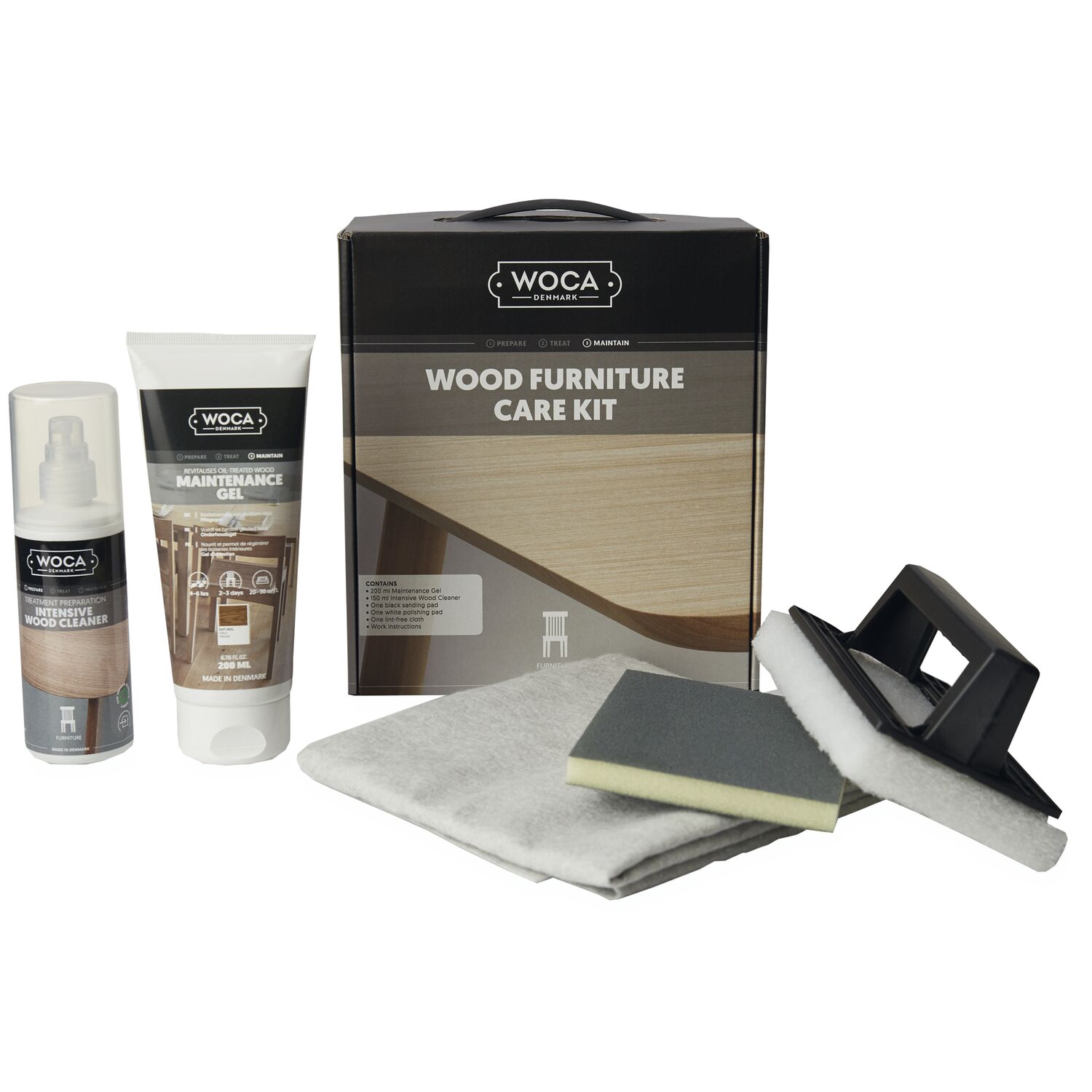 Woca Pflegebox mit Möbel-Öl natur