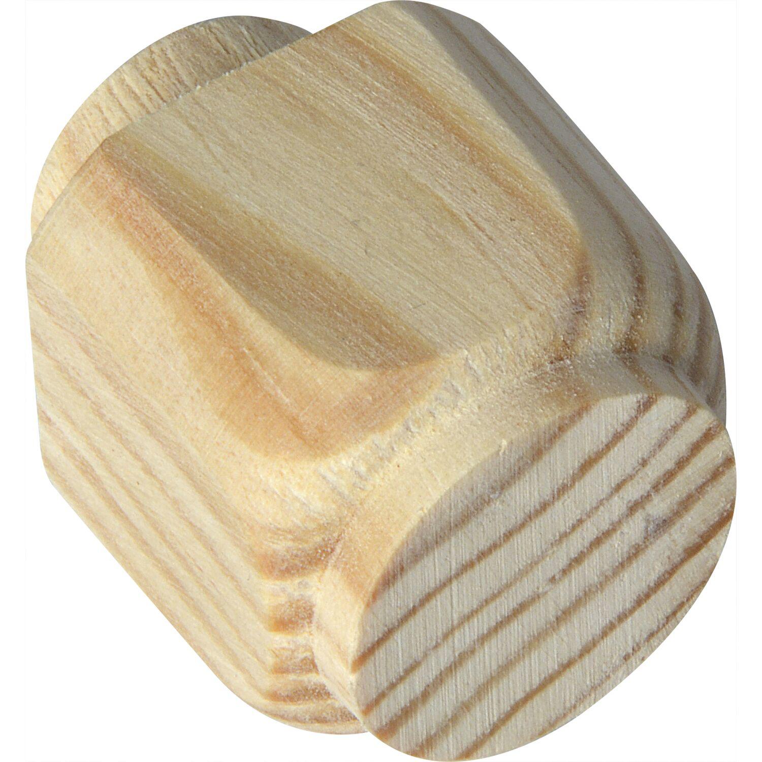 ninka Holzziernagel Breite 30, Höhe 30, Zapfen ø 20, Zapfenlänge 8 mm, Kiefer roh