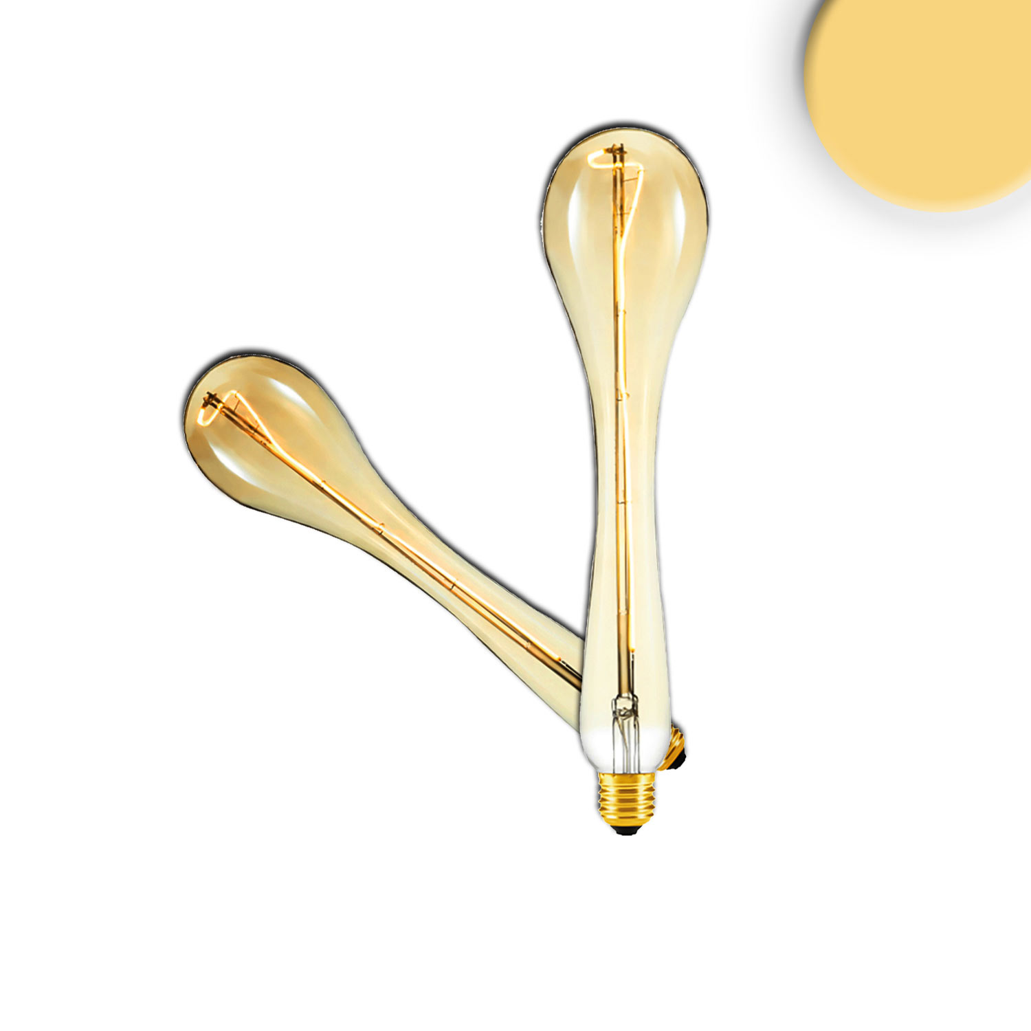 ISOLED E27 Vintage Line LED Waterdrop Amber 4W 2200K