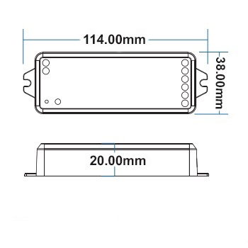 ISOLED Sys-Pro RGB+CCT Funk Mesh PWM-Dimmer 1-5 Kanal 12-24V DC 5x3A