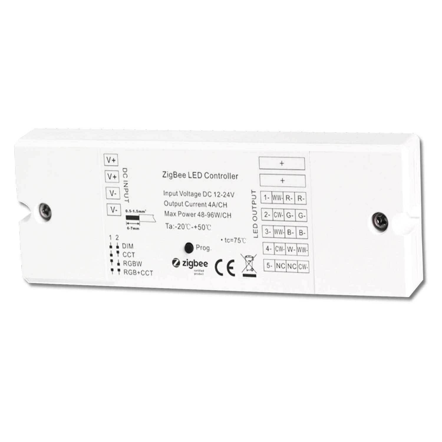 ISOLED ZigBee 3.0 PWM-Dimmer für LED Flexbänder/Spots 5 Kanal 12-24V DC 5x4A