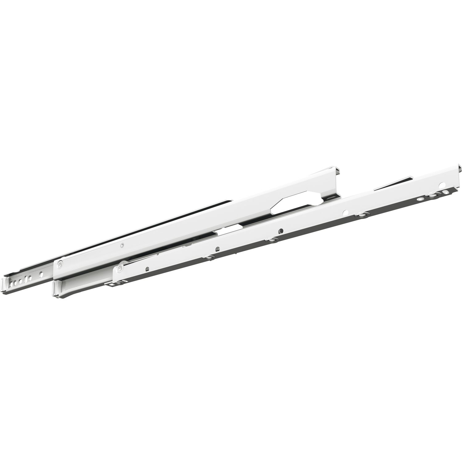 Fulterer FR 6500 Rollschubführung - Vollauszug, Länge 200 mm, weiß pulverbesch.
