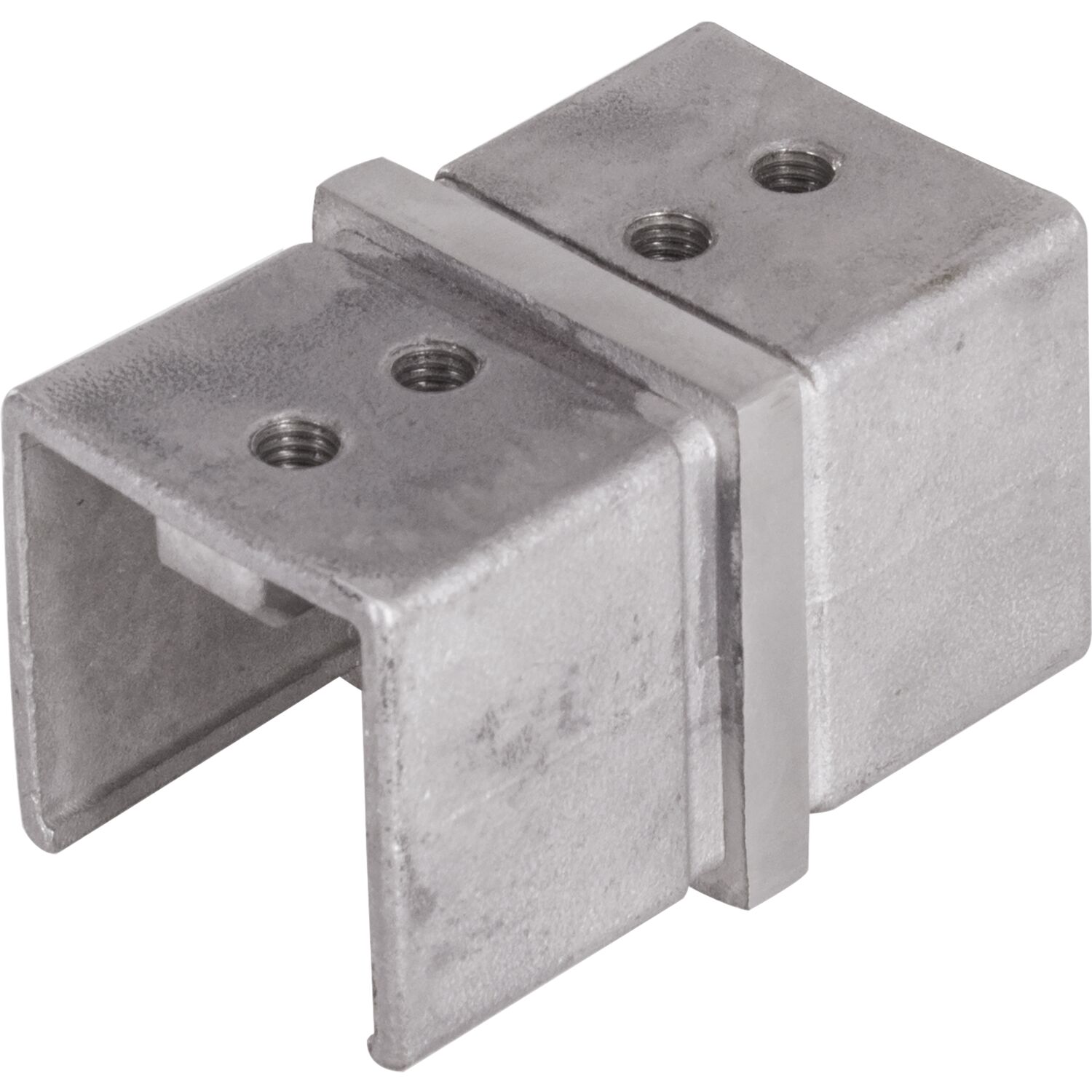 IAM DESIGN Verbinder für Nutrohr 40 x 40 x 1,5 mm, Edelstahl geschliffen V4A