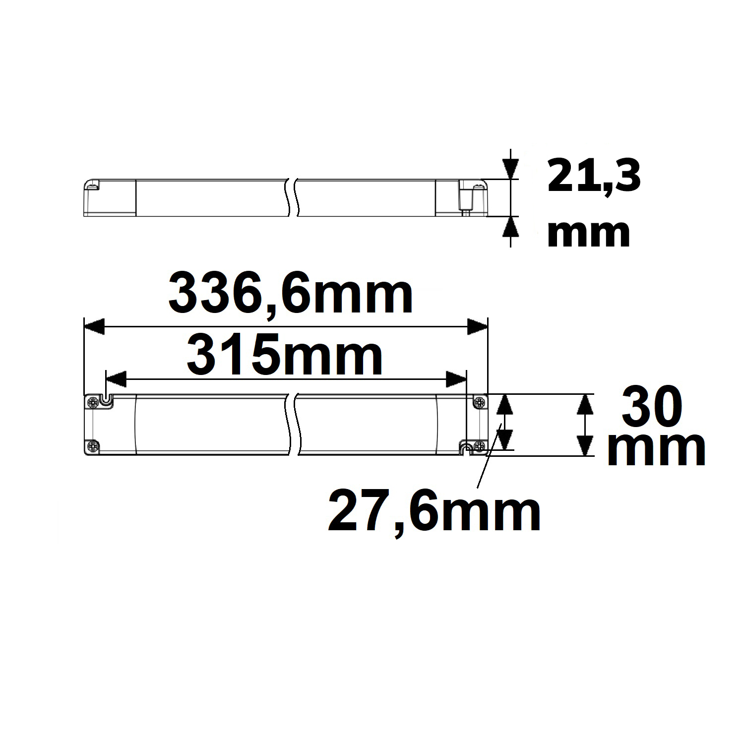 ISOLED LED CCT PWM-Trafo 24V/DC 0-100W 2 Kanal ultraslim Push/DALI-2 DT8 dimmbar SELV