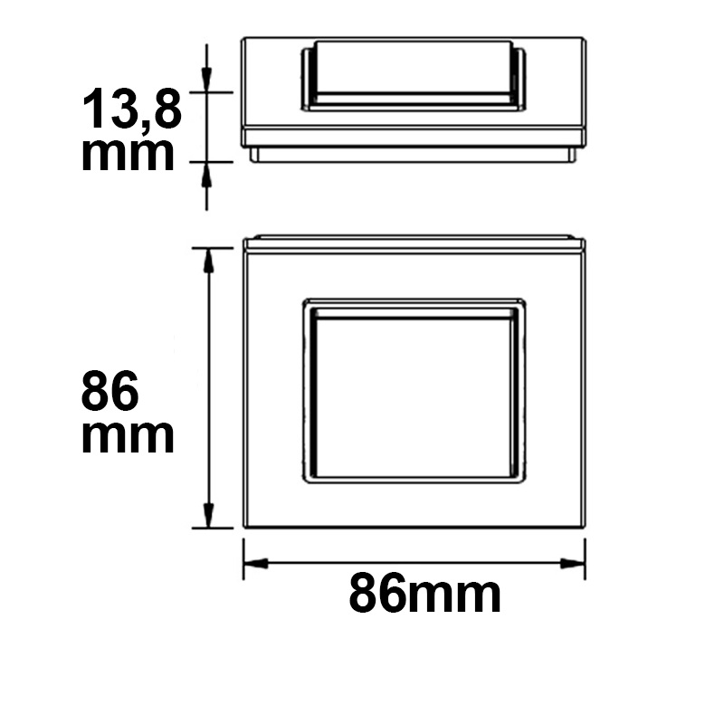 ISOLED Sys-One single color 1 Zone Aufbau-Tast-Fernbedienung mit Batterie