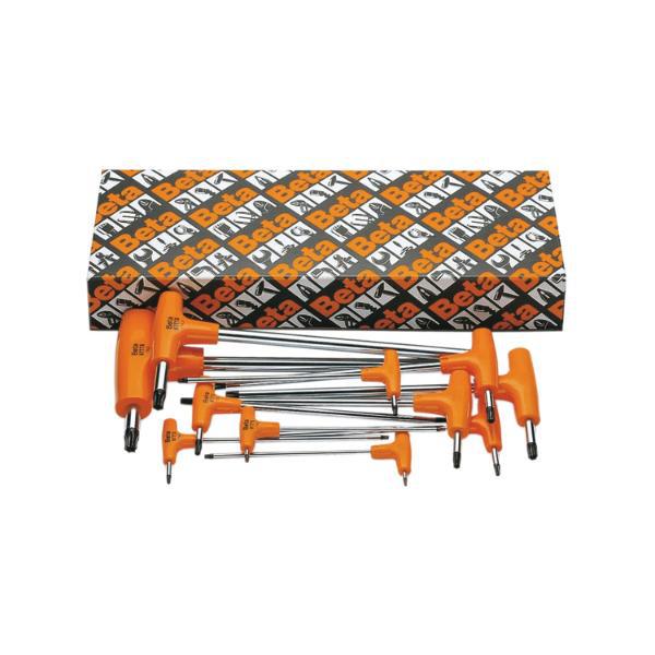 Beta Stiftschlüssel-Satz Torx® mit Quergriff, Seitenabtrieb und Halter 13-teilig