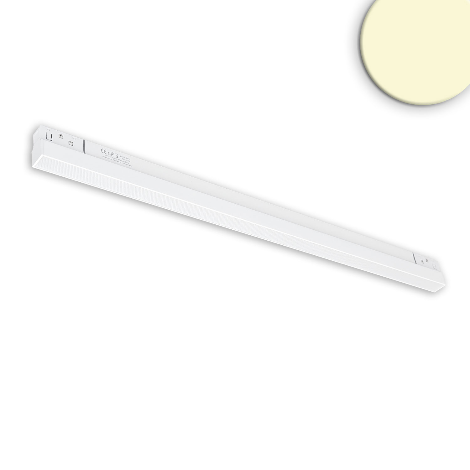 ISOLED Track48 Linearleuchte 60cm weiß 20W 120° 48V DC 3000K CRI90 prismatisch Line+ DALI dimmbar