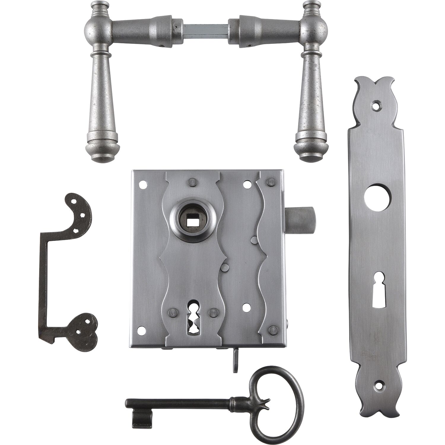 Bever Rustikales Schlossset Wartberg BB, rechts auswärts, DM 60, Stahl blank