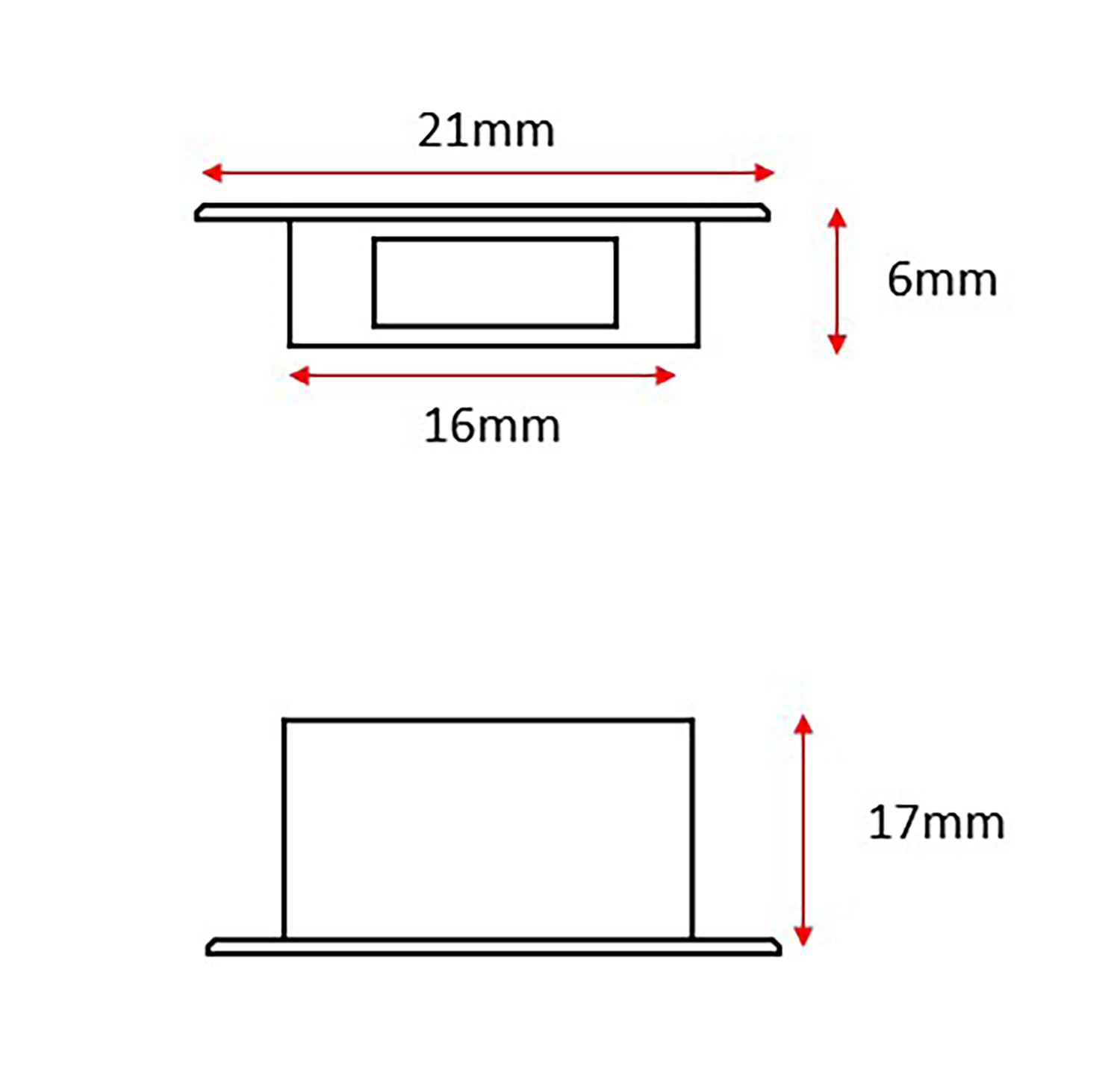 ISOLED Endkappe EC25W weiß für Profil DIVE12 FLAT 1 STK