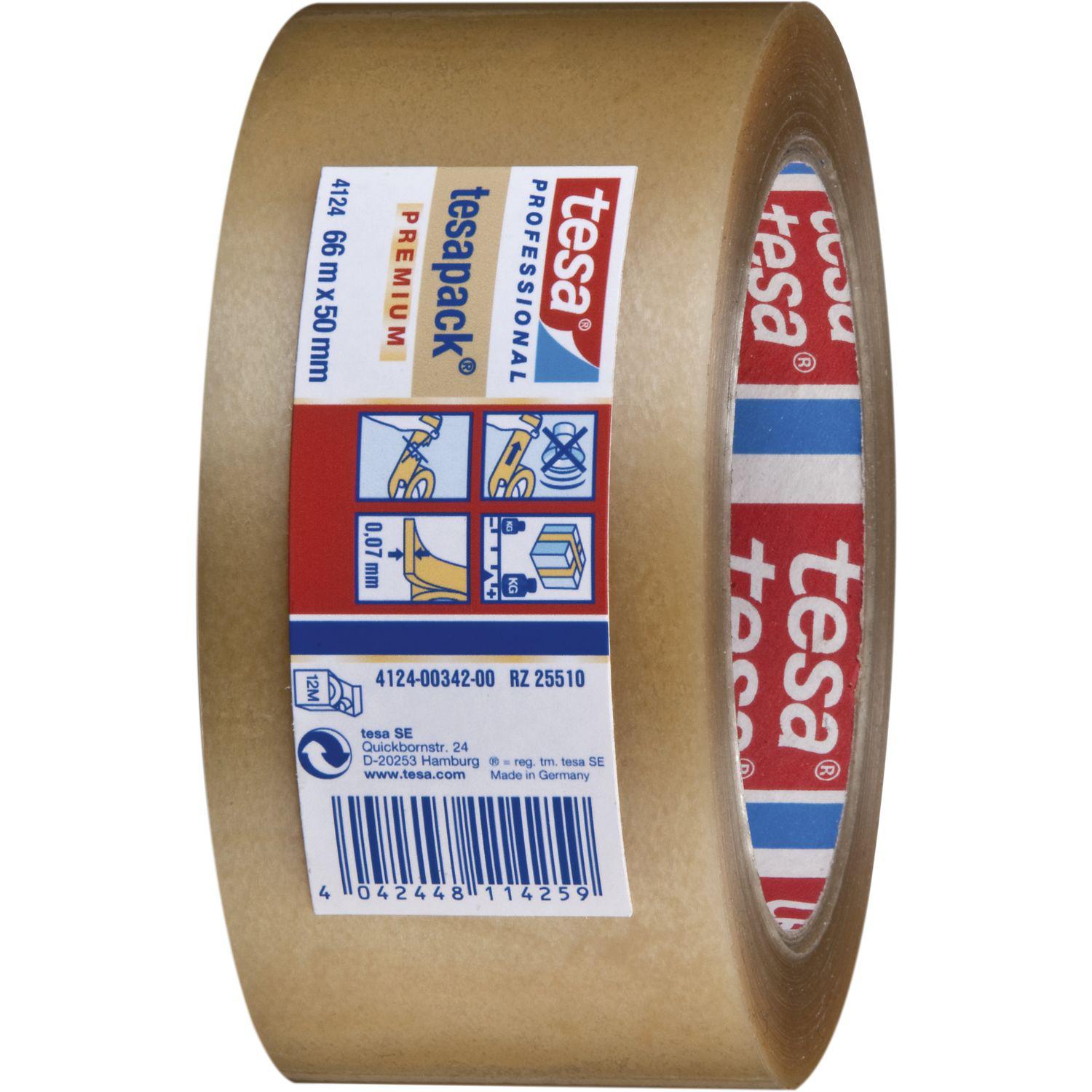 Tesa PVC Klebeband 4124 transparent 25 mm x 66 m