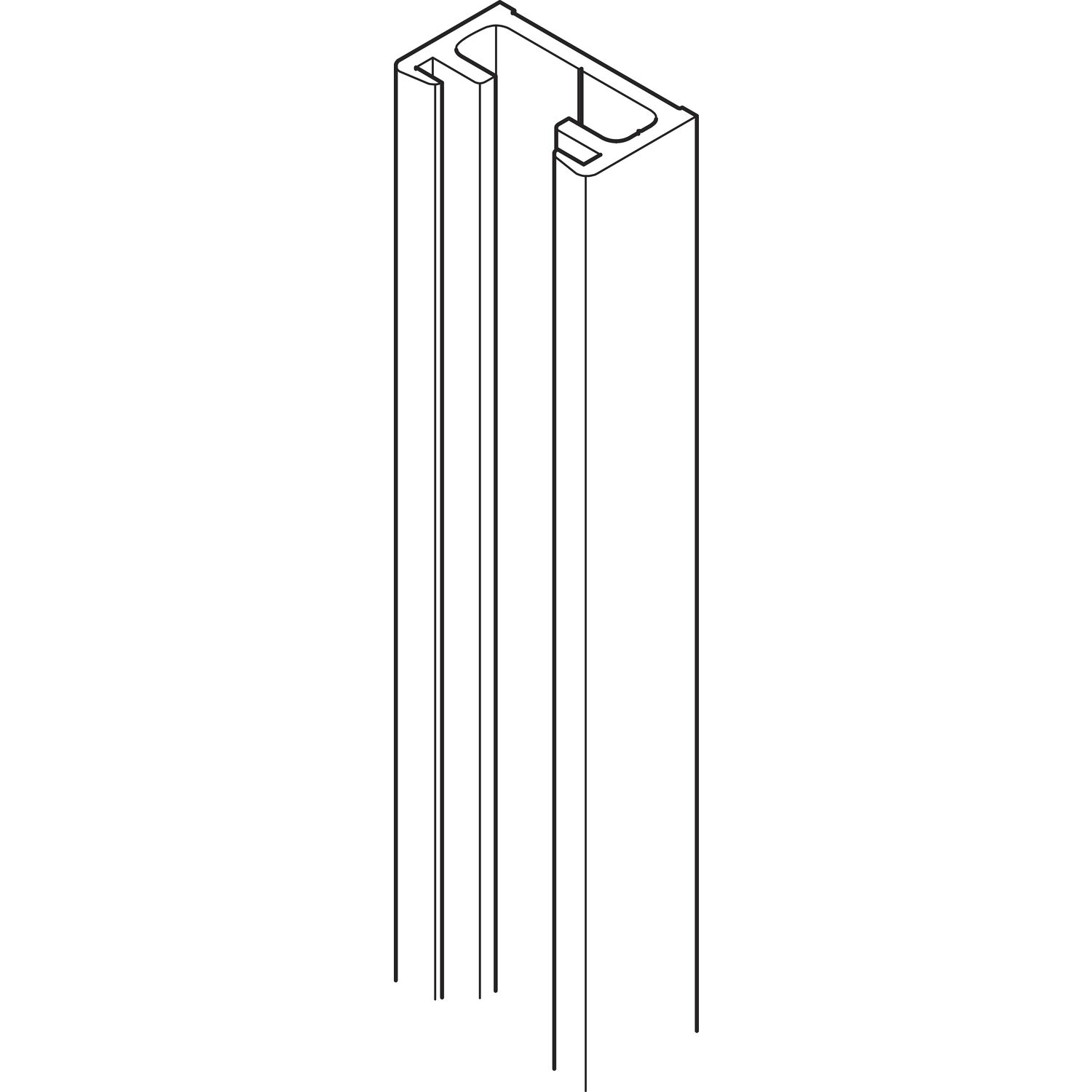 Hawa HAWA Wandanschlussprofil für Glastüren L=2500 mm Aluminium farblos eloxiert
