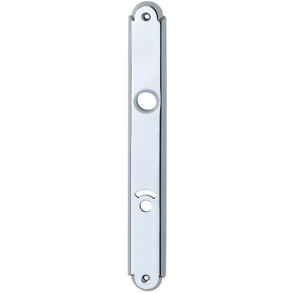Grundmann Langschild ALT - WIEN, WC 90, für Notöffner, Messing verchromt