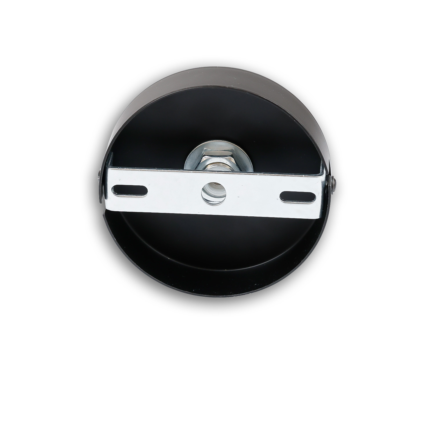 ISOLED Deckenbaldachin rund schwarz für Kabel mit bis zu max. 9,8mm Manteldurchm.
