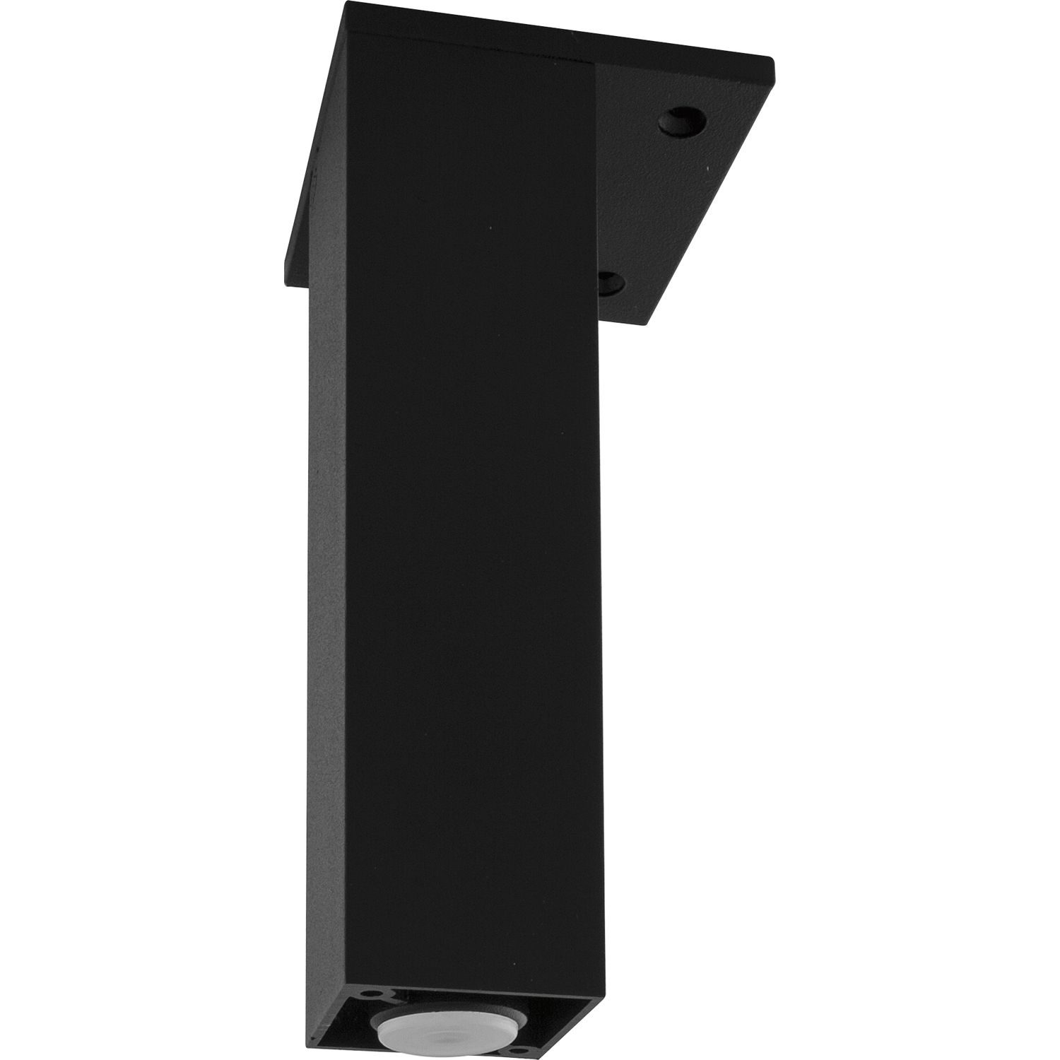 Dekorfuß 40x40 mm, Länge 190 mm, verstellbar, Aluminium schwarz